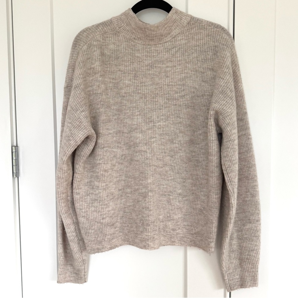 Women’s Leith Tan Mock Turtleneck Sweater